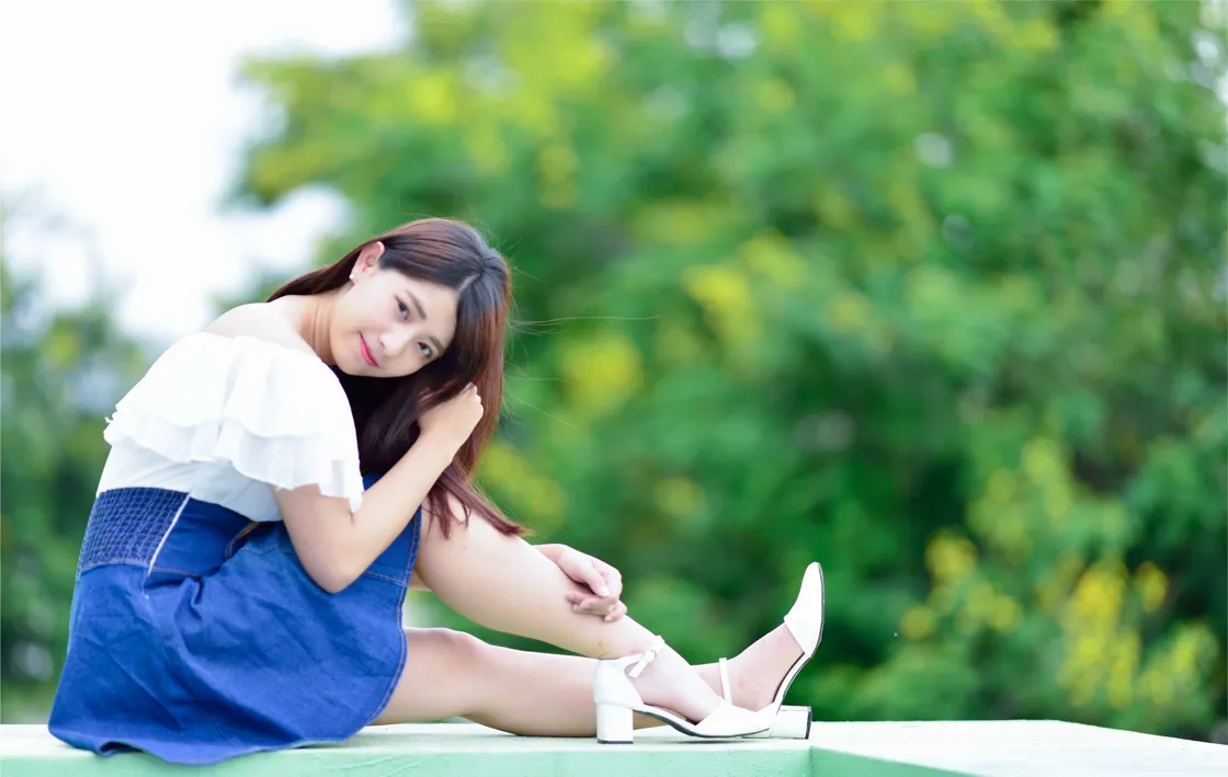 [Mzsock] NO.168 Shanshan denim short skirt with high legs and beautiful legs street photography#[35P]-24