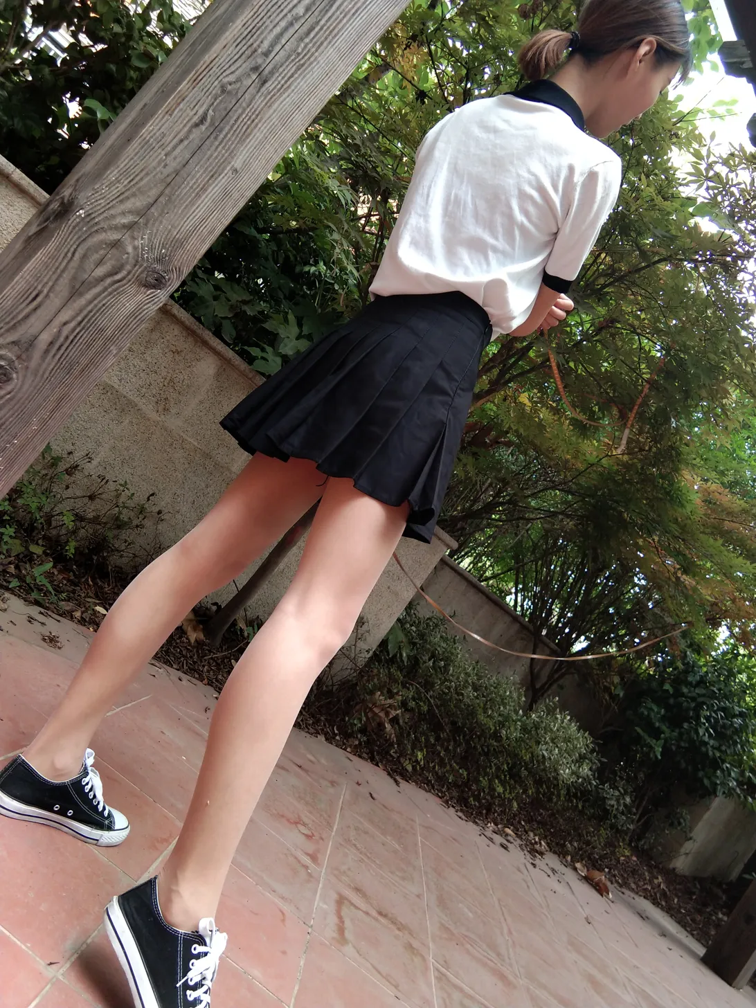 [Mzsock] NO.017 Shredded low-top black canvas shoes street photography#[30P]-10