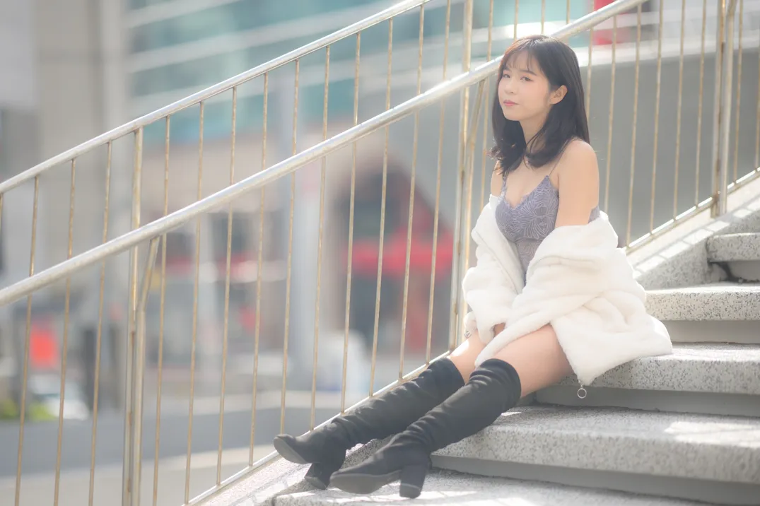 [Mzsock] NO.215 YoYo denim shorts and boots street photography#[105P]-36